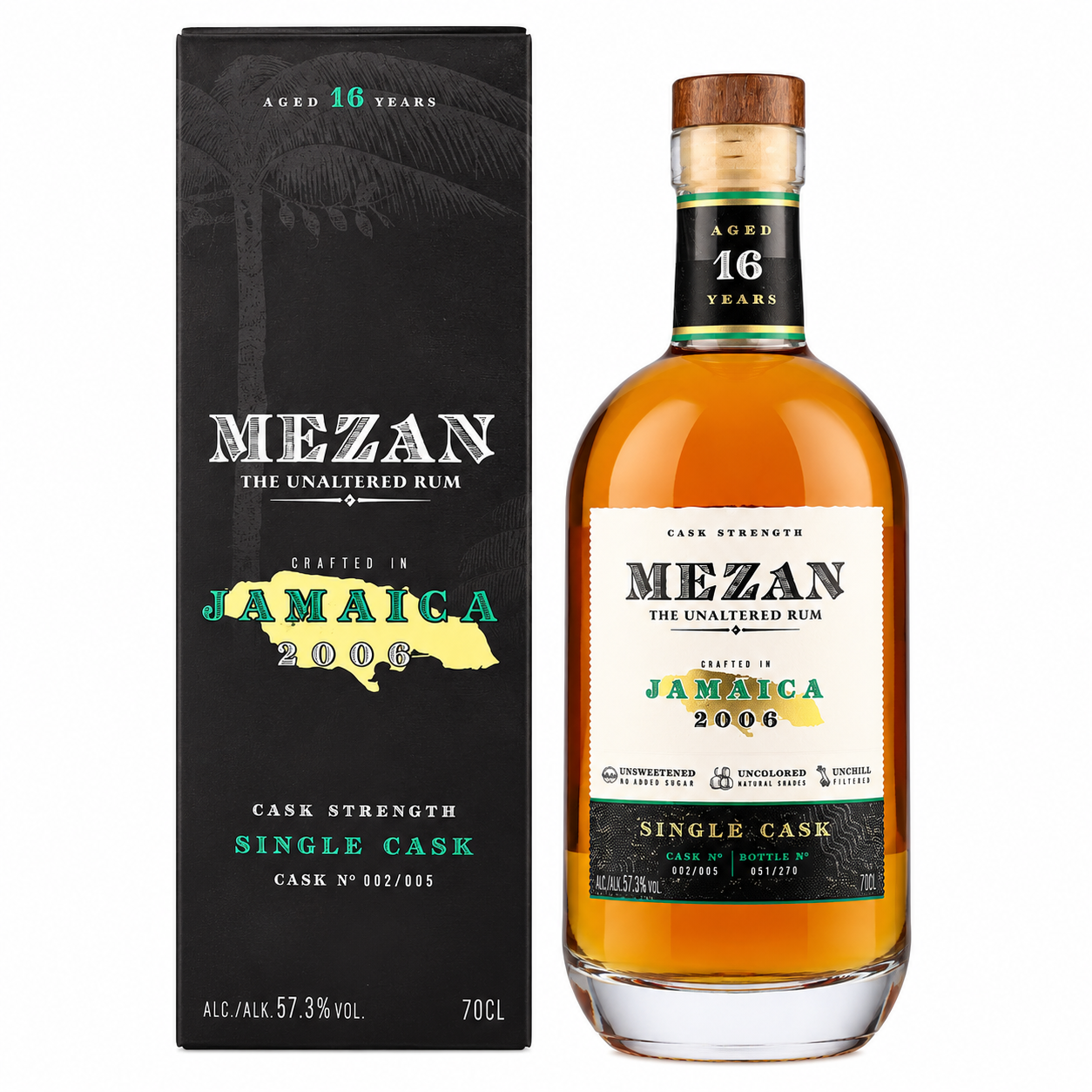 MEZAN RUM JAMAICA CS 2006 57.3% 70CL